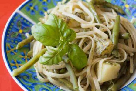 Potatoes and Pasta with Herb Pesto Recipe Image